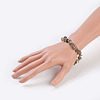 Natural Labradorite Stretch Bracelets BJEW-JB03681-07-3