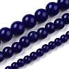 Opaque Solid Color Glass Beads Strands X-GLAA-T032-P8mm-03-4