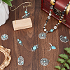 SUNNYCLUE 16Pcs 8 Style Resin Imitation Turquoise Pendants FIND-SC0007-68-4