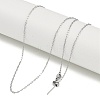 304 Stainless Steel Cable Chain Necklaces NJEW-H042-02P-1