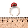 Brass Enamel Cuff Rings for Women RJEW-A087-01B-5