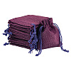 20Pcs Rectangle Polyester Imitation Burlap Packing Pouches Drawstring Bags ABAG-TA0002-02-2