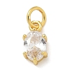 Brass Micro Pave Cubic Zirconia Pendants KK-U050-06G-02-1