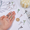 16Pcs 4 Colors Alloy Rhinestone Pendants RB-FH0001-13-3