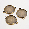 Tibetan Style Cabochon Connector Settings LS-TIBE-A124178-AB-FF-2