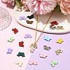 24Pcs 12 Colors Spray Painted Alloy Connector Charms FIND-YW0012-40-4
