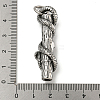 316 Surgical Micro Pave Cubic Zirconia Stainless Steel Pendants STAS-Z073-60AS-02-3