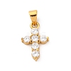 304 Stainless Steel Cubic Zirconia Pendants STAS-C102-01D-G-1