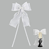 Bowknot Polyester Gauze with Plastic Pearl Curtain Holdback AJEW-WH0314-541-7