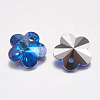 Faceted Glass Rhinestone Charms RGLA-F055-14x14-001BB-2