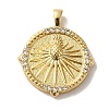 Brass Micro Pave Cubic Zirconia  Pendants KK-U027-19G-1