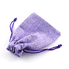 Polyester Imitation Burlap Packing Pouches Drawstring Bags ABAG-R005-9x7-03-3