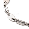 304 Stainless Steel Coffee Bean Chain Bracelets BJEW-B078-91P-2