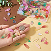 120Pcs 2 Styles Autumn Theme Two-Tone Transparent Glass Charms EGLA-TA0013-49-7
