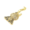 Rack Plating Brass Micro Pave Cubic Zirconia Pendants KK-S380-38C-G-2