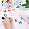 Fingerinspire 4sets Polyester Embroidery Cloth Patches DIY-FG0003-57-3