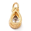 Real 18K Gold Plated Brass Inlaid Cubic Zirconia Charms ZIRC-L100-077G-01-3