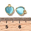 Heart Brass Charms KK-D024-02D-G-3