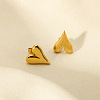 Fashion Heart Stainless Steel Stud Earrings HX1056-2