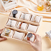 3-Tier 9 Grids Wood Bracelet Display Stands BDIS-WH0003-33A-3