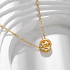 Brass Pave Cubic Zirconia Birth Stone Constellation Pendant Cable Chain Necklaces LS-NJEW-D334-01G-04-1