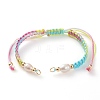 Adjustable Polyester Braided Cord Bracelet Making AJEW-JB00859-03-1