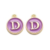 Golden Plated Alloy Enamel Charms LS-ENAM-Q437-12D-1