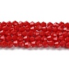 Opaque Solid Color Imitation Jade Glass Beads Strands GLAA-F029-P4mm-02-1
