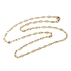 304 Stainless Steel Dapped Cable Chain Necklaces STAS-O053-28G-4
