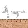 Brass Micro Pave Clear Cubic Zirconia Pendants CU-B002-08P-3