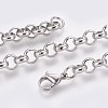 304 Stainless Steel Rolo Chain Bracelets BJEW-P235-01P-3