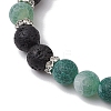 Natural Weathered Agate Stretch Bracelets BJEW-JB11101-4