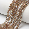 Electroplate Glass Beads Strands EGLA-A034-T4mm-K05-1