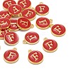 Golden Plated Alloy Enamel Charms X-ENAM-S118-03F-4