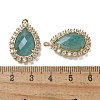 Natural Amazonite Faceted Teardrop Pendants G-I375-01G-12-3