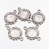 Tibetan Style Link Cabochon Bezel Settings LS-TIBEP-0578-S-FF-2