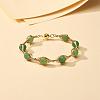 Natural Green Aventurine Beaded Bracelets for Men Women BJEW-TA00012-02-2