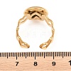 Hollow Heart 304 Stainless Steel Open Cuff Ring Components STAS-F366-08C-G-2