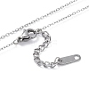304 Stainless Steel with Polymer Clay Rhinestone Necklaces NJEW-G081-09P-3