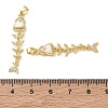 Brass Micro Pave Clear Cubic Zirconia Pendants CU-CBA280C-01G-01-3