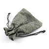 Polyester Imitation Burlap Packing Pouches Drawstring Bags ABAG-R005-18x13-04-3