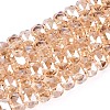 Electroplate Transparent Glass Beads Strands EGLA-N022-04A-D16-1
