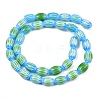 Handmade Millefiori Glass Oval Bead Strands LK-Z001-01B-03-2