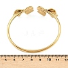 304 Stainless Steel Bowknot Cuff Bangles for Women BJEW-A154-03G-3