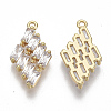 Brass Micro Pave Cubic Zirconia Pendants KK-S354-143-NF-1
