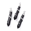 Natural Obsidian Big Pointed Pendants G-F696-B01-1