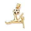 Brass Enamel Pendants KK-P352-05D-G-1
