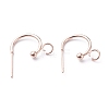 304 Stainless Steel Half Hoop Earrings STAS-Z028-B02-RG-1