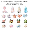 PVC Plastic with Resin Cabochons KY-CJ0001-55-2