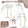 4Pcs 4 Styles Alloy Hair Stick Findings AJEW-FG0007-35-2